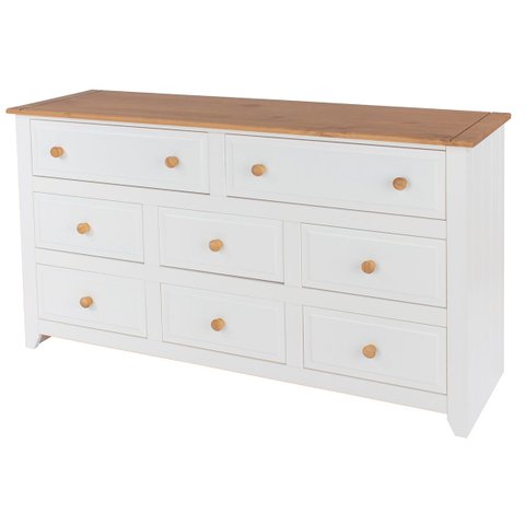 Cômoda 8 Gavetas Madeira Maciça e MDF