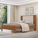 Ver imagem 2 de Cama de Casal 100% MDF 123cm x 175cm Duo Marrom/Freijó/Off White