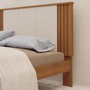 Ver imagem 4 de Cama de Casal 100% MDF 123cm x 175cm Duo Marrom/Freijó/Off White