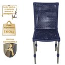 Ver imagem 4 de 4 Cadeiras de Jantar Cannes de Alumínio com Pintura Fendi e Trama Tela de Corda Náutica