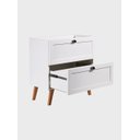 Ver imagem 6 de Gabinete para Banheiro com Tampo Cuba e Espelheira 80cm Retro Mdf Branco Milano - On Móveis