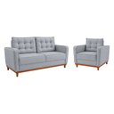 Ver imagem 2 de Kit Sofá 2 Lugares e 1 Poltrona Luxo Moderno Sala de Estar Suede Samuel