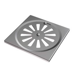 Ralo Quadrado com Fecho em Aço Inox 15 cm Docol - 1