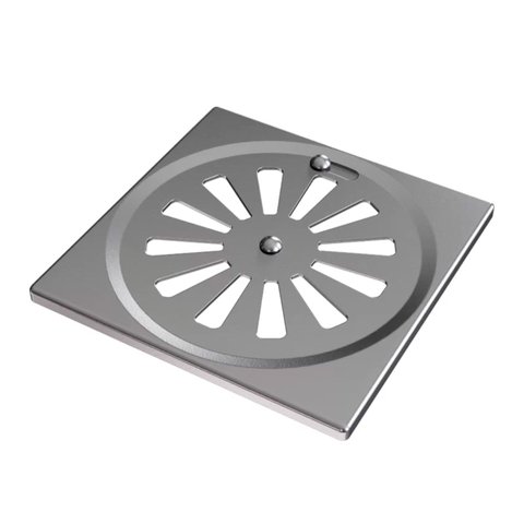 Ralo Quadrado com Fecho em Aço Inox 15 cm Docol