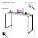 Ver imagem 3 de Mesa de Escritório Escrivaninha 120cm Dynamica Industrial C08 Snow - Mpozenato