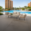 Ver imagem 3 de Conjunto de Àrea Externa Sardenha com 1 Sofá, 2 Poltronas 1 Mesa - Marrom/bege