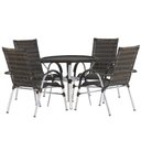 Ver imagem 2 de 4 Cadeiras Vênus Alumínio e Mesa com Tampo Tramado para Jardim, Piscina, Área