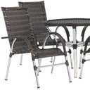 Ver imagem 4 de 4 Cadeiras Vênus Alumínio e Mesa com Tampo Tramado para Jardim, Piscina, Área