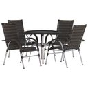 Ver imagem 1 de 4 Cadeiras Vênus Alumínio e Mesa com Tampo Tramado para Jardim, Piscina, Área