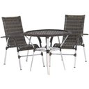 Ver imagem 3 de 4 Cadeiras Vênus Alumínio e Mesa com Tampo Tramado para Jardim, Piscina, Área