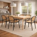 Ver imagem 4 de Kit 16 Cadeiras de Jantar Roma Prática com Braços para Sala e Cozinha - Preto