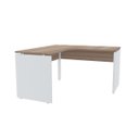 Ver imagem 4 de Mesa em L para Escritório 155x155 Pandin P25 - Naturalle/Branco