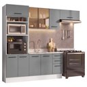 Ver imagem 2 de Armário de Cozinha Completa 270 cm Branco/Cinza Agata Madesa 13