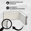 Ver imagem 3 de Kit 1 Rodapé de Poliestireno 7cm Altura Barra 2m