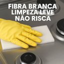 Ver imagem 5 de Fibra De Limpeza Leve Branca Não Risca SuperPro Bettanin Kit 5 até 30 Unidades Porcelana Inox Vidro 