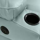 Ver mais imagens de Poltrona do Papai Sala de Cinema Mia Reclinável Retrátil Power Elétrico Base Fixa Couro Azul Claro G