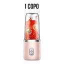 Ver imagem 1 de Mini Liquidificador Portátil Oem 1 Copo Ros 0 e 4L 6 Lâminas Rosa 110V