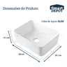 Cuba para Banheiro Slim com Torneira e Válvula Click Preto Sartin Smart Depot Pia Lavatório 40x30cm - 9