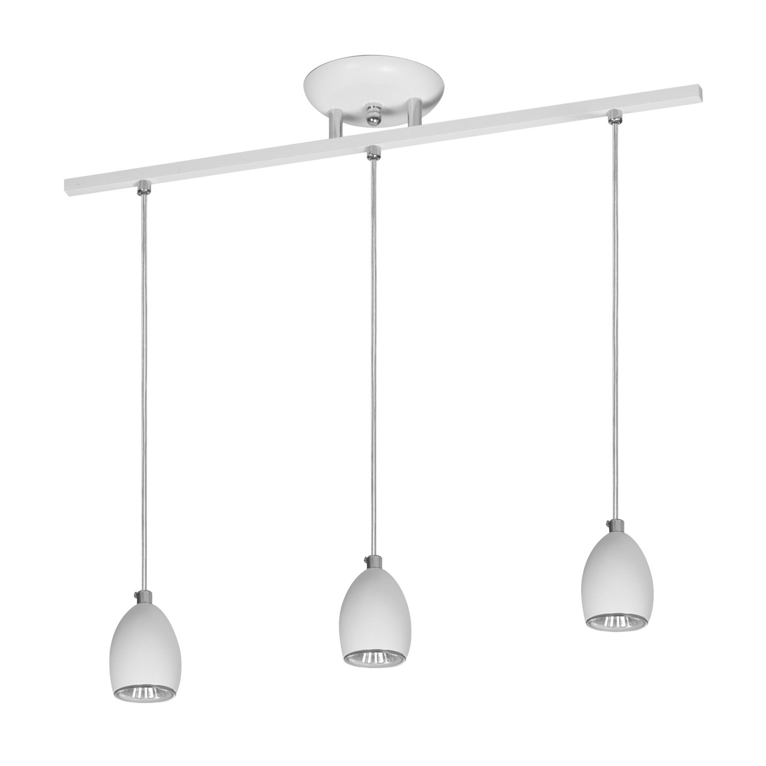 Lustre Pendente Design Zo 07 Para 3 Lâmpadas Gu10 Cor Branca - 1