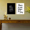 Ver imagem 2 de Kit 2 Placas MDF Frases Religiosas Fé Deus Decoração A4 FE6