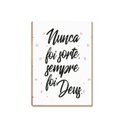 Ver imagem 4 de Kit 2 Placas MDF Frases Religiosas Fé Deus Decoração A4 FE6