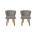 Ver imagem 1 de Kit 02 Cadeiras para Mesa de Jantar Flor Pés Palito Balaqui Decor Capuccino