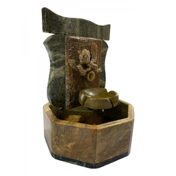 Fonte de Água Cascata Pedra Sabão Anjo Chafariz Decoração São José - 4