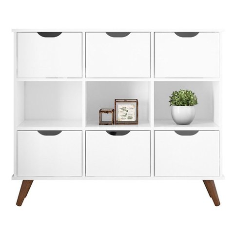 Nicho Organizador 3 Nichos 6 Gavetas Branco Mpozenato