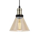 Ver imagem 2 de Lustre Pendente Blumenau Vintage Cone Âmbar E27 Bivolt