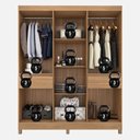 Ver imagem 3 de Guarda Roupa Roupeiro Mauá 6 Portas 2 Gavetas Amendola Touch Grafito Demóbile