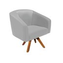 Ver imagem 6 de Poltrona Sala Decorativa Kit 2 Stella Base de Madeira Giratória Mm30 Sintético D03 - D’Rossi