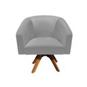 Ver imagem 5 de Poltrona Sala Decorativa Kit 2 Stella Base de Madeira Giratória Mm30 Sintético D03 - D’Rossi