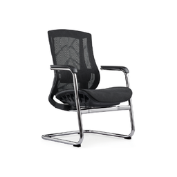 Escritório: Cadeira de Escritório Diretor Fixa Tela Mesh Preta Altamente Confortável - 1 Escritório: Cadeira de Escritório Diretor Fixa Tela Mesh Preta Altamente Confortável - 1