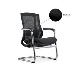 Escritório: Cadeira de Escritório Diretor Fixa Tela Mesh Preta Altamente Confortável - 2 Escritório: Cadeira de Escritório Diretor Fixa Tela Mesh Preta Altamente Confortável - 2