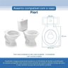 Assento Sanitário Tampa de Vaso Branco Resina Poliester Fiori para Bacia Fiori - 2