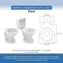 Ver imagem 2 de Assento Sanitário Tampa de Vaso Branco Resina Poliester Fiori para Bacia Fiori