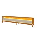 Ver imagem 2 de Rack para TV até 85 Polegadas Velaris 3 Gavetas 100% MDF com LED Naturale/Off White - Pnr Móveis