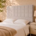 Ver imagem 1 de Cabeceira Decorativa Florem para Cama de Casal 140 cm Bege