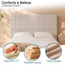 Ver imagem 2 de Cabeceira Decorativa Florem para Cama de Casal 140 cm Bege