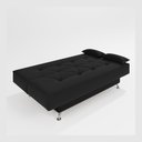 Ver imagem 3 de Sofá Cama 1,80m Fabiane Suede Preto Madelina Decor