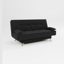 Ver imagem 2 de Sofá Cama 1,80m Fabiane Suede Preto Madelina Decor