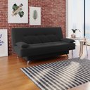 Ver imagem 1 de Sofá Cama 1,80m Fabiane Suede Preto Madelina Decor