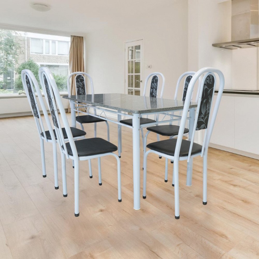 Conjunto de Mesa Araguaia com 6 Cadeiras 140x75cm Tuboflex - 1