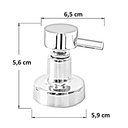 Ver imagem 5 de Acabamento Registro Alavanca C-61 Luxo Metal Padrão Deca:Cromado