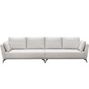 Ver imagem 5 de Sofá 4 Lugares Sala de Estar Living 270cm Pés Industrial Evan D06 Veludo Bege - Lyam Decor