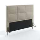 Ver imagem 2 de Kit Cabeceira Estofada Decorativa Para Cama Box Maia 160 Para Cama Queen e Calçadeira Sagitarius Cou