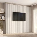 Ver imagem 1 de Painel Ripado para TV até 86 Polegadas Planejado 240x250cm Aruá CabeCasa MadeiraOriginals Off White