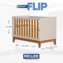 Ver imagem 6 de Berço Americano Flip Areia Acetinado Savana com Colchão - Reller