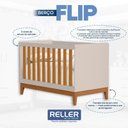 Ver imagem 5 de Berço Americano Flip Areia Acetinado Savana com Colchão - Reller