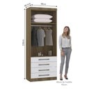 Ver imagem 3 de Guarda Roupa Modulado 90cm 2 Portas e 4 Gavetas Paris Luciane Móveis